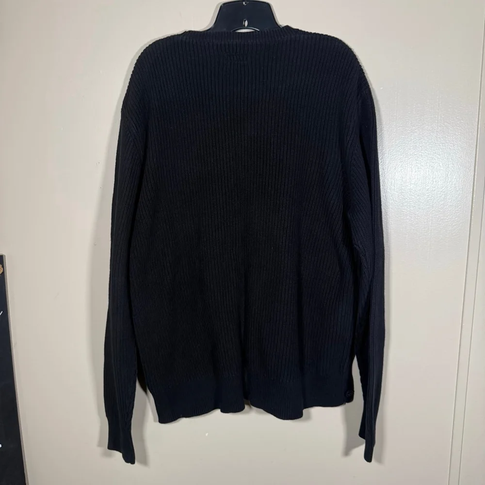 AllSaints Men’s Crewneck Ribbed Heavyweight Sweater XL Black